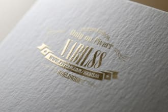 do 5 pro royal golden realistic mockups for your logo