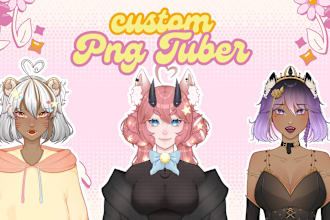 draw custom pngtuber, for stream, discord, and twitch