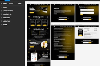 design website in figma or PSD website design