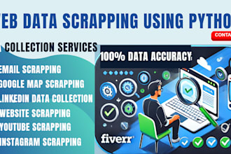 do python web scraping, data scraping, and data mining using automated script