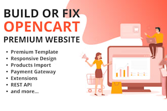 build or fix opencart premium templated store