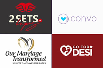make a love dating romantic logo design with source file