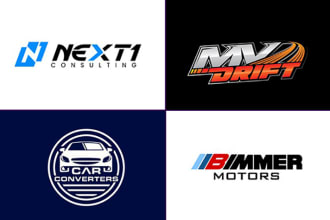 design professional automotive car rental wash logo