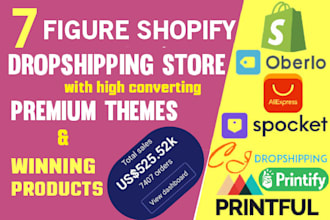 create complete shopify dropshipping store