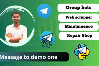 make professional group, crypto, game telegram bot