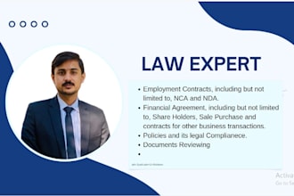 draft employment and financial contract, nda, nca, privacy,other legal draftings