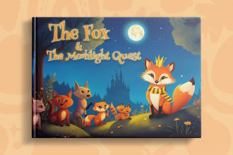 draw children story book illustration, cover art for kdp amazon