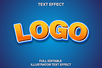 do creative 3d typography text effect 3d logo design