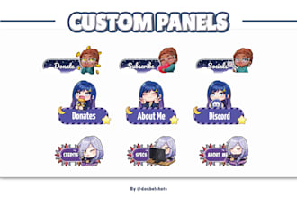 design custom chibi twitch panels