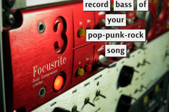 write and record bass of your pop punk rock song