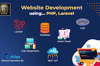 develop your website using laravel, PHP framework