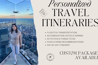 plan a travel itinerary for your vacation or trip