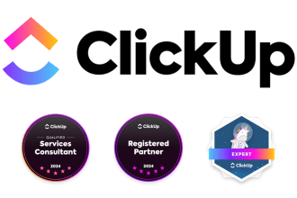 do clickup setup as clickup expert and solutions partner