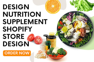 design nutrition supplement shopify store fitness health and supplement store
