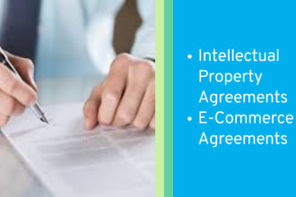 review, edit and draft IP and ecommerce agreements