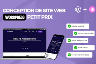 création de site web conception de site web développement de site web wordpress