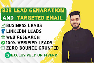 provide b2b lead generation for any industry and linkedin