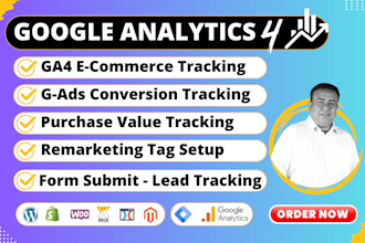 setup google analytics 4, ga4 ecommerce tracking, ads conversion tracking by GTM