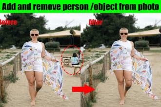 add, remove object or person from unwanted photo and extend background