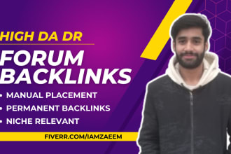 do high quality manual dofollow forum posting backlinks