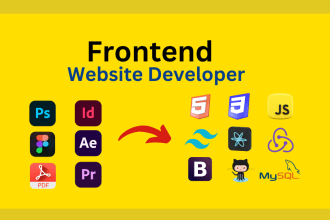 create front end website in react front end or html, CSS, javascript
