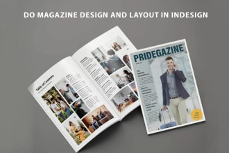 do magazine design and magazine layout in indesign