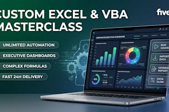 develop custom excel vba, macros and automated dashboards