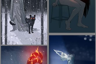 draw fanart, design a character of make illustration for you