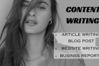 write or rewrite articles with expertise and finesse