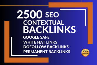 do 2500 high quality contextual seo backlinks for website ranking