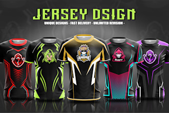 design a full print sublimation jersey, esports jersey, custom jersey