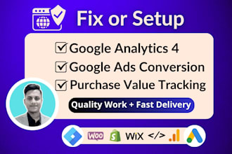 set google analytics 4 ga4, goals, conversions, ecommerce events tracking by gtm