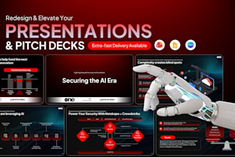 redesign and improve powerpoint presentation, google slides, canva presentation