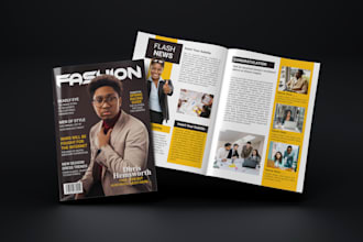 design a professional magazine cover layout in indesign