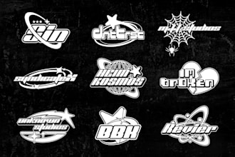 do urban streetwear y2k clothing apparel brand logo design