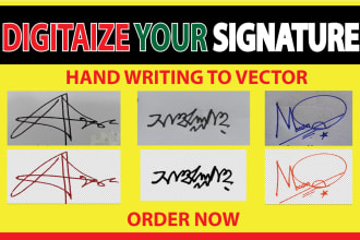 digitalize your signature in vector format in 30 minuts