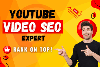 be your best youtube video SEO expert and channel growth manager
