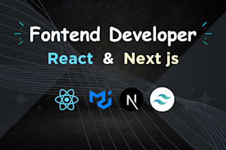 be your react front end developer using next js, tailwind