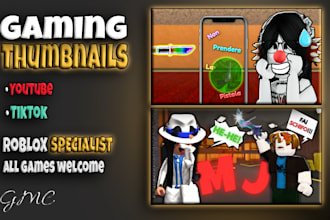 make an eye catching gaming youtube or tiktok thumbnail