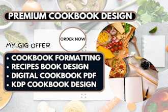 design unique pdf workbook, worksheet,cookbook, lead magnet, cookbook formatting