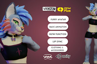 create custom vrchat avatar or vtuber model with rigging and quest compatibility