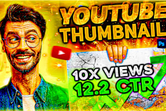 design attractive eye catchy youtube thumbnail design in 2 hours
