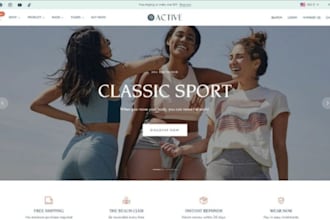 design fashion store clothing website jersey activewear website boutique website