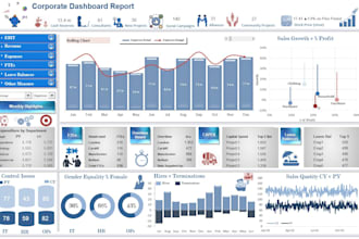 design custom excel templates and dynamic dashboards
