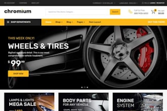 design auto part shopify store auto repair website vehicle automobile website
