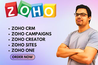setup zoho crm, zoho campaigns, zoho one, zoho sites