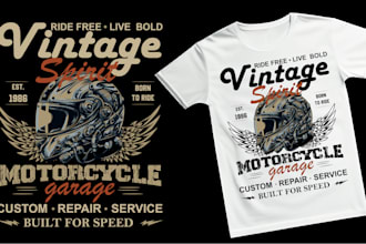 create vintage t shirt and t shirt logo design