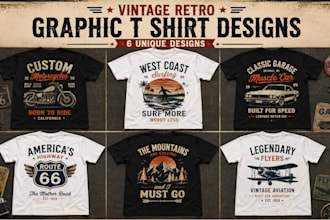 do custom vintage typography design
