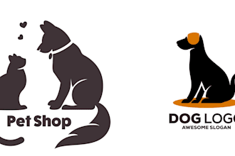 create dog design logo