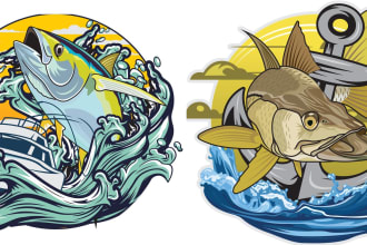 do 2d fishing logo